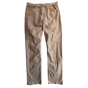 Flint and Tinder Straight Fit Khaki Flat Front Casual Pants Mens 33x32